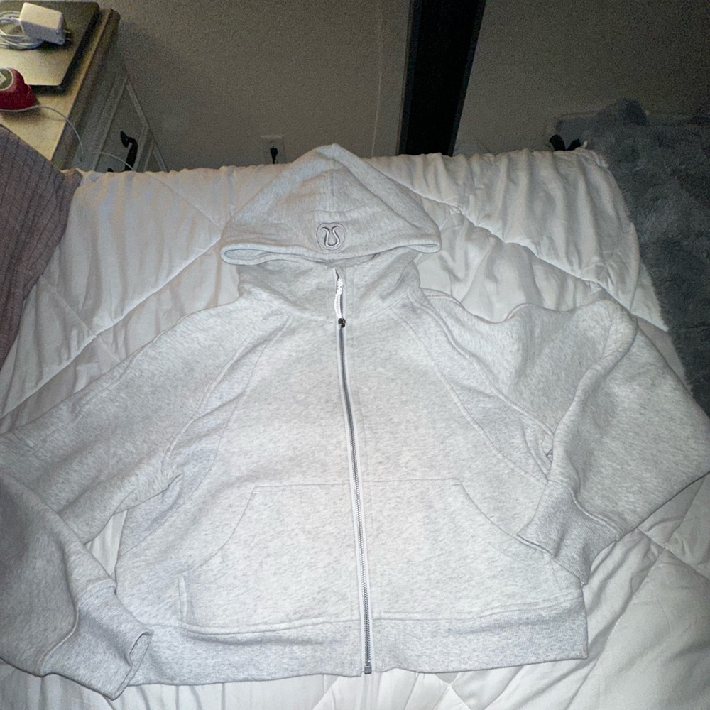 New lululemon scuba oversized full zip heathered core ultra light grey